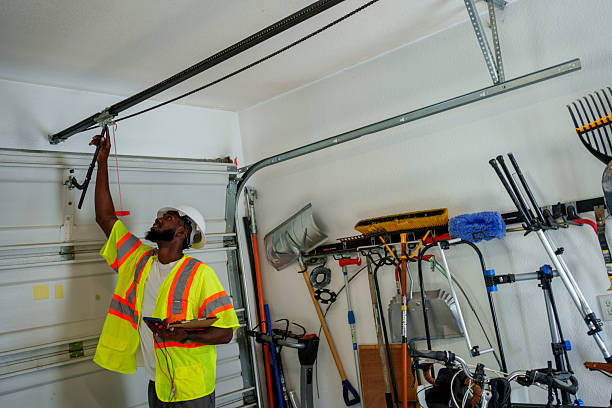Professional Garage Door Panel Replacement technician working in Rock County County, WI